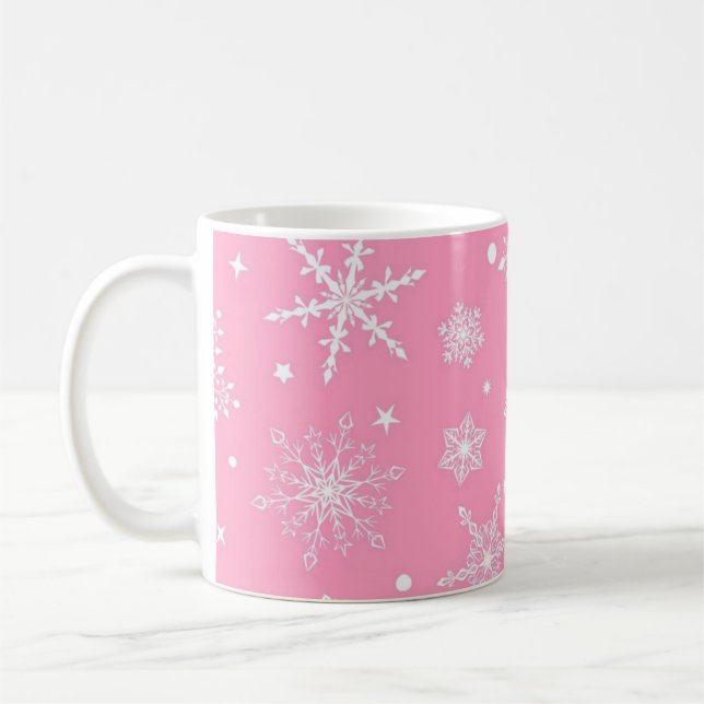 Snowflake pattern coffee mug (Left)