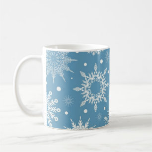 Snowflake pattern coffee mug