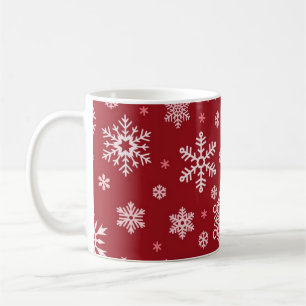 Snowflake pattern coffee mug