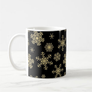 Snowflake pattern coffee mug