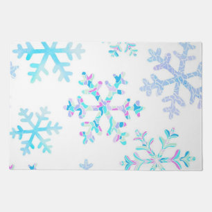Snowflake pattern doormat