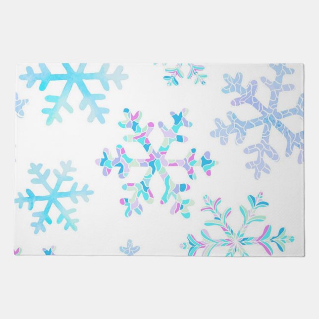 Snowflake pattern doormat (Front)