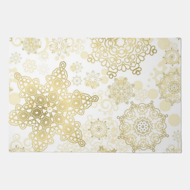 Snowflake pattern doormat (Front)