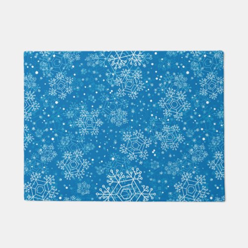 Snowflake pattern doormat