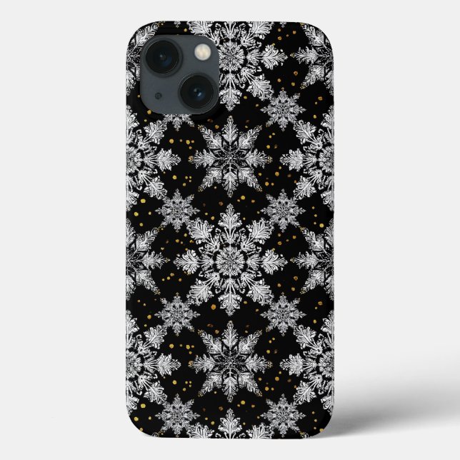 Snowflake Pattern Elegant Frost Aesthetic Case-Mate iPhone Case (Back)