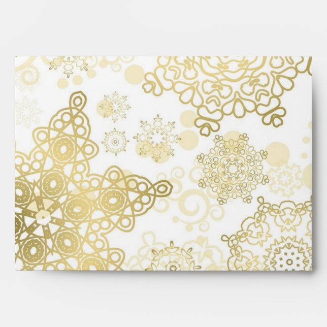 Snowflake pattern	 envelope (Front)