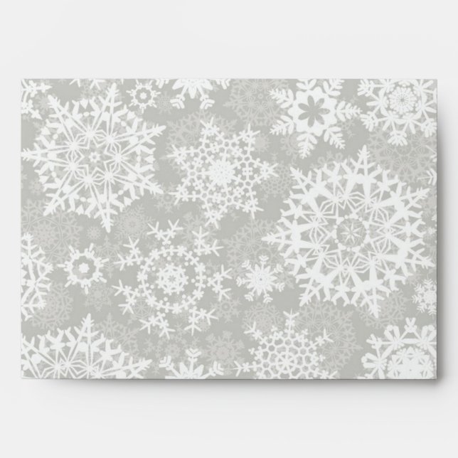 Snowflake pattern envelope (Front)