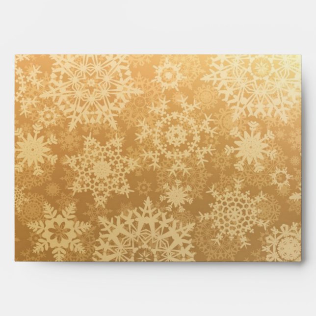 Snowflake pattern envelope (Front)