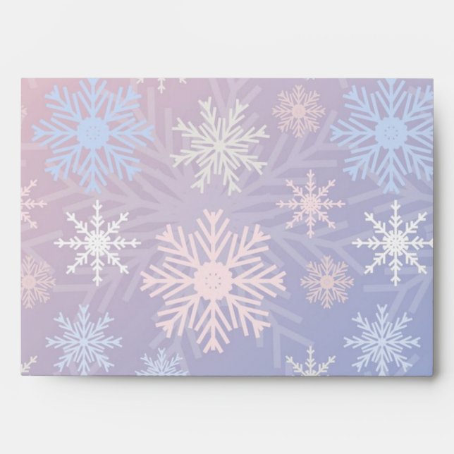 Snowflake pattern	 envelope (Front)