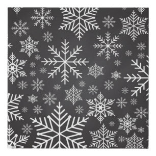 Snowflake pattern	 faux canvas print