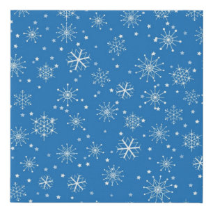 Snowflake pattern	 faux canvas print