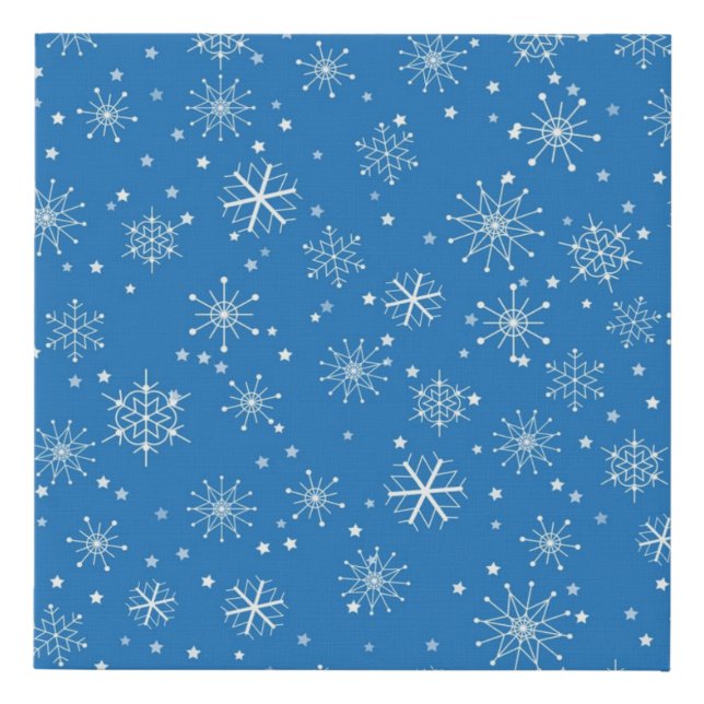 Snowflake pattern	 faux canvas print (Front)