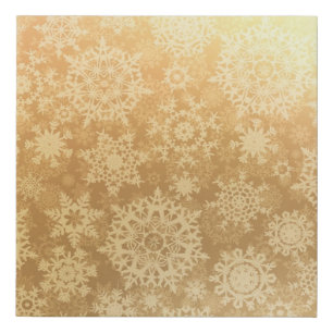 Snowflake pattern	 faux canvas print