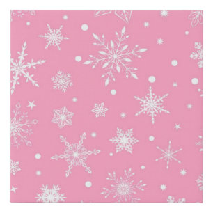 Snowflake pattern faux canvas print