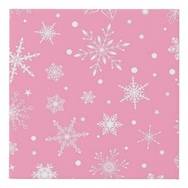 Snowflake pattern	 faux canvas print (Front)