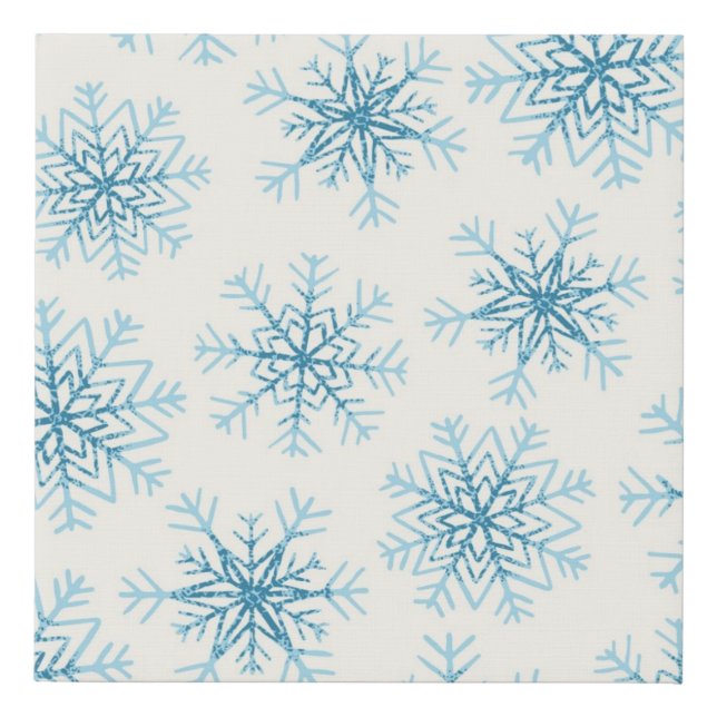 Snowflake pattern	 faux canvas print (Front)