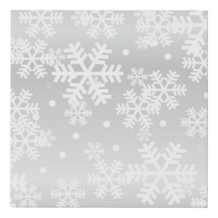 Snowflake pattern	 faux canvas print