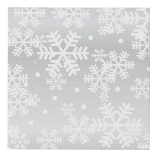 Snowflake pattern	 faux canvas print (Front)