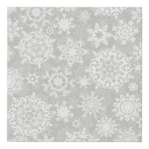 Snowflake pattern faux canvas print