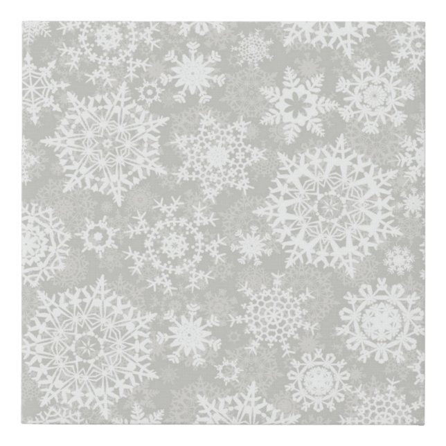 Snowflake pattern	 faux canvas print (Front)