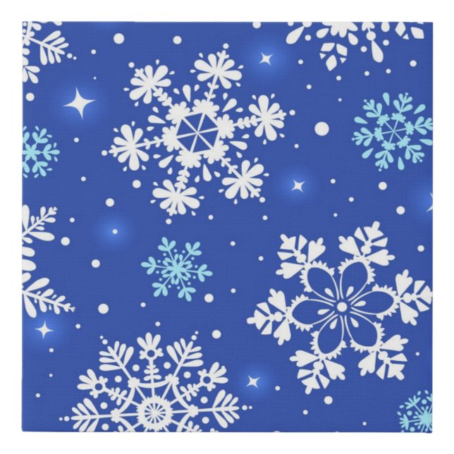 Snowflake pattern	 faux canvas print (Front)
