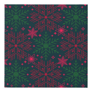 Snowflake pattern	 faux canvas print