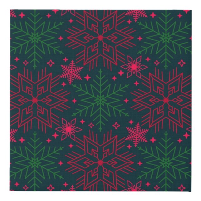 Snowflake pattern	 faux canvas print (Front)