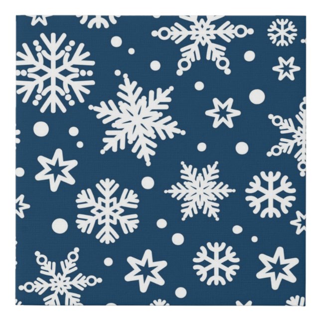 Snowflake pattern	 faux canvas print (Front)
