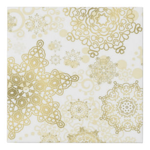 Snowflake pattern	 faux canvas print