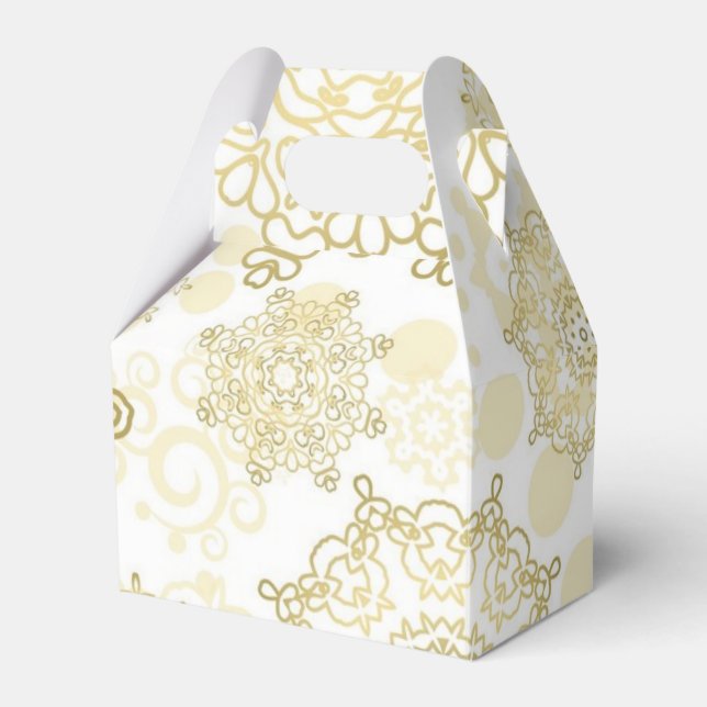 Snowflake pattern favor boxes (Front Side)