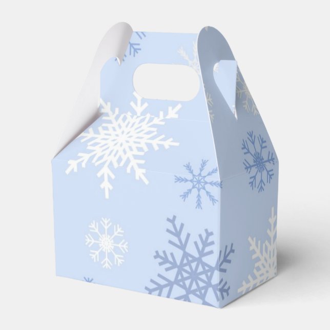 Snowflake pattern favor boxes (Front Side)