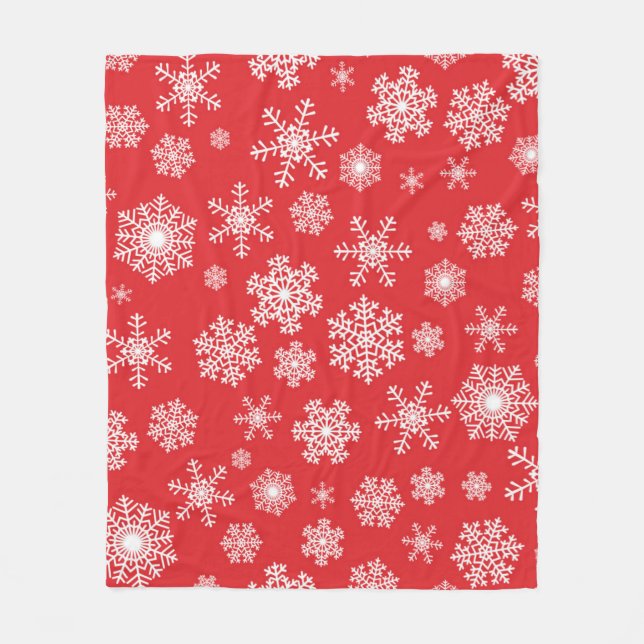 Snowflake pattern	 fleece blanket (Front)