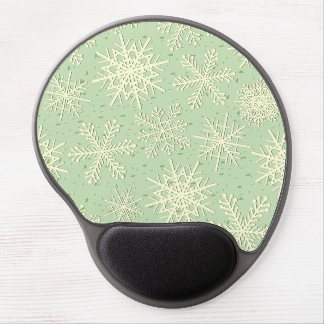 Snowflake pattern gel mouse pad (Front)