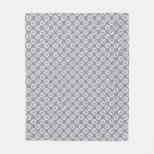 Snowflake Pattern Gray Fleece Blanket