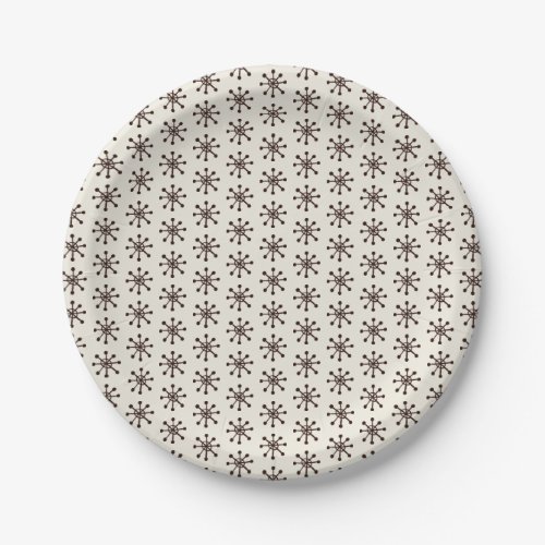 Snowflake Pattern Holiday Essentials Paper Plate