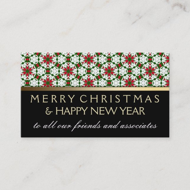 Snowflake Pattern | Holiday Greetings Mini Cards (Front)