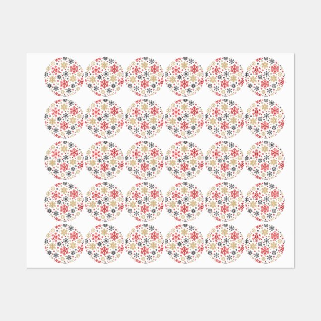 Snowflake pattern labels (Sheet)
