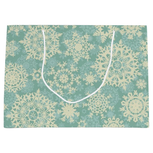 Snowflake pattern	 large gift bag (Front)