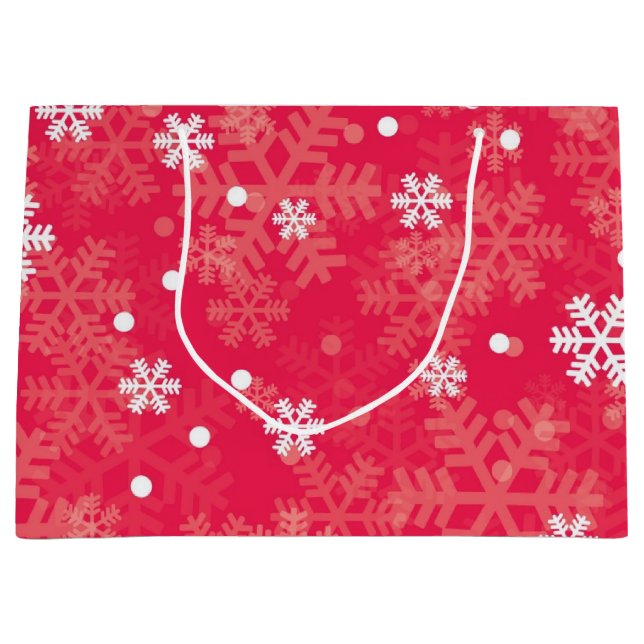 Snowflake pattern	 large gift bag (Front)