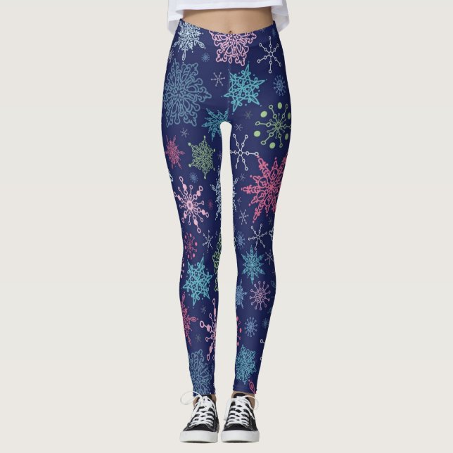 Snowflake pattern	 leggings (Front)