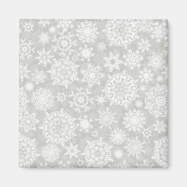 Snowflake pattern	 magnet (Front)