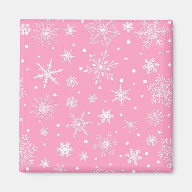 Snowflake pattern magnet (Front)