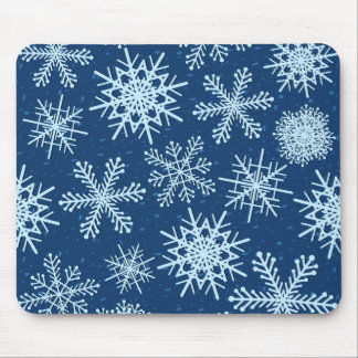 Snowflake pattern mouse pad