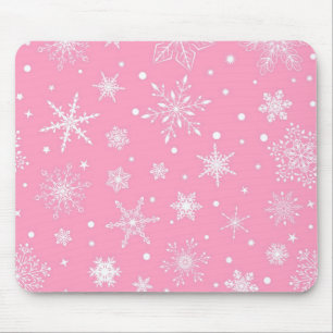 Snowflake pattern mouse pad