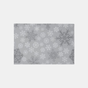 Snowflake pattern outdoor rug