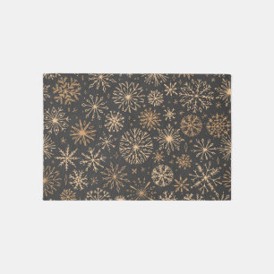 Snowflake pattern outdoor rug
