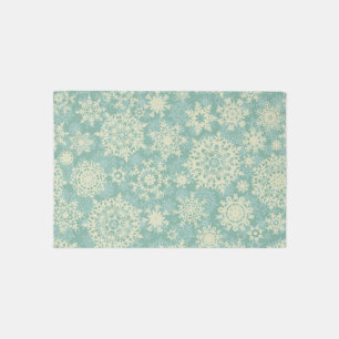 Snowflake pattern outdoor rug