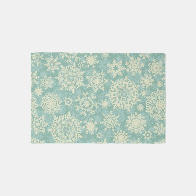 Snowflake pattern	 outdoor rug (Front)