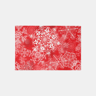 Snowflake pattern outdoor rug