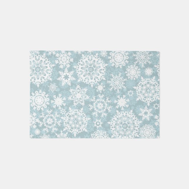 Snowflake pattern	 outdoor rug (Front)